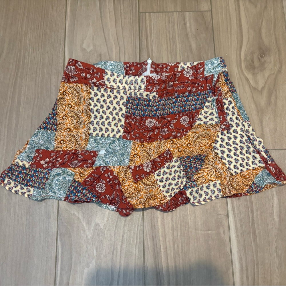 Altar'd State Floral Patchwork Bandana Skort